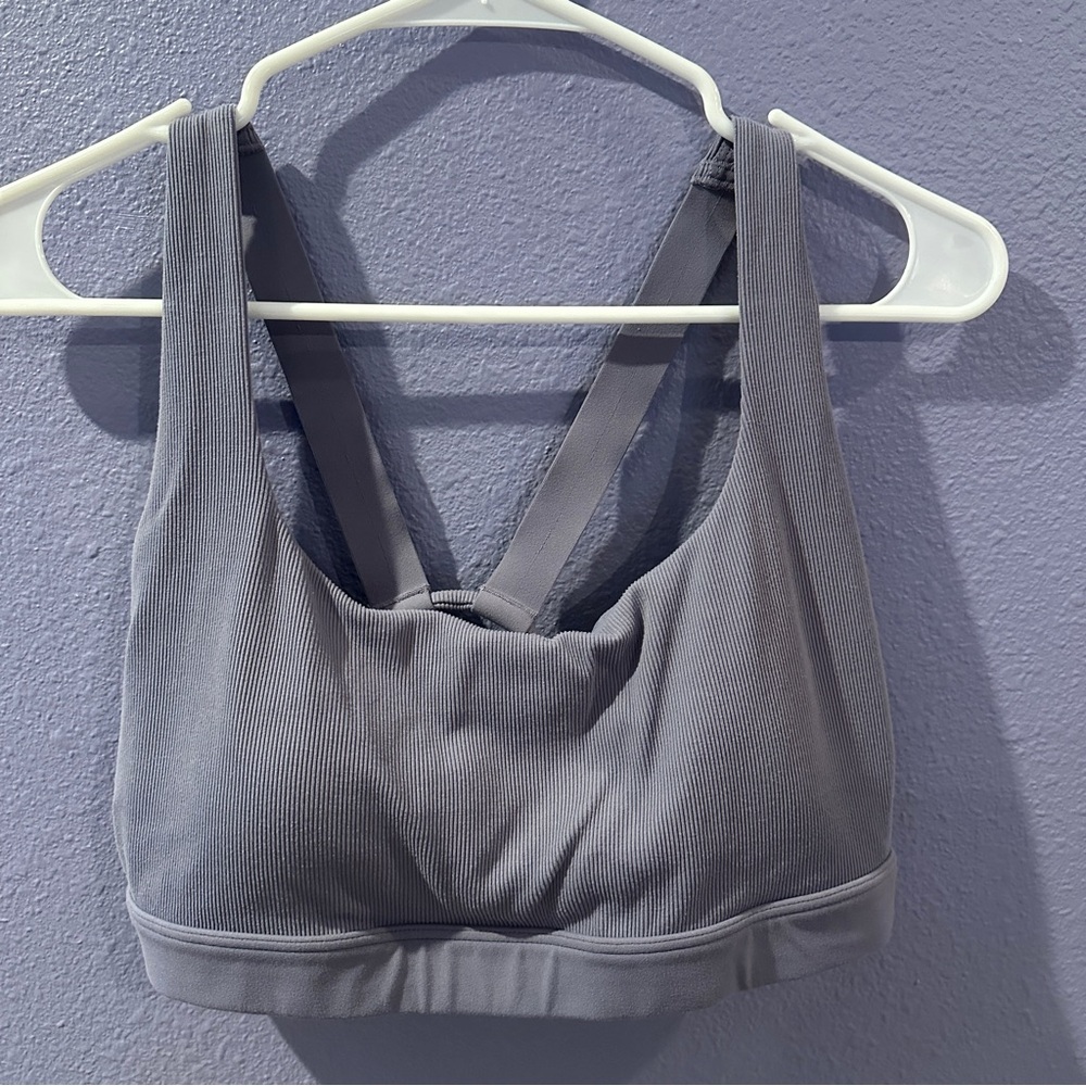 Athleta Exhale Rib Sports Bra, A-C Cups, Size L, 657792